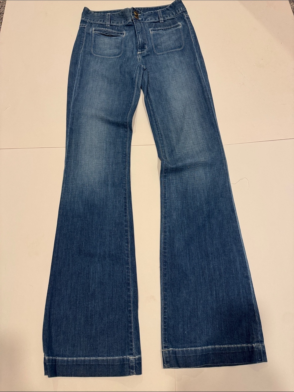 Anlo Wide Leg Flare Denim Jeans